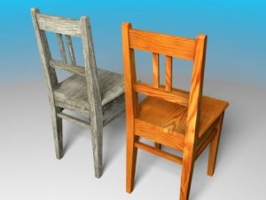 wooden chair 3D Модель