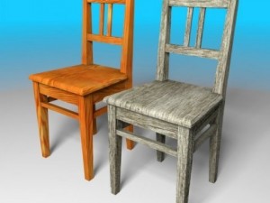 wooden chair 3D Модель