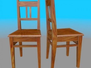 wooden chair 3D Модель