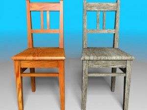 wooden chair 3D Модель