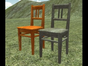 wooden chair 3D Модель