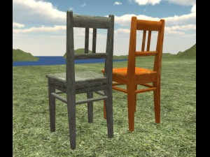 wooden chair 3D Модель