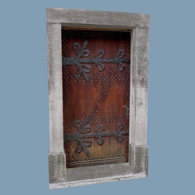 medieval single door rectangular Modèle 3D .c4d .max .obj .3ds .fbx .stl .blend 