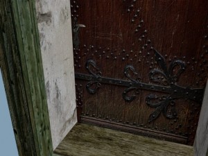 medieval single door rectangular Modèle 3D