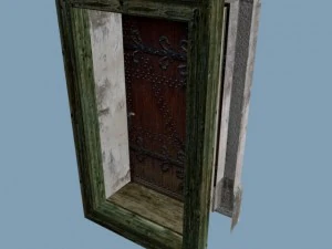 medieval single door rectangular 3D Model
