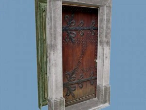 medieval single door rectangular 3D Model