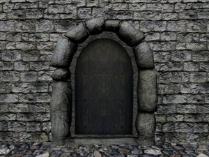 medieval arcuate double doors 3Dモデル
