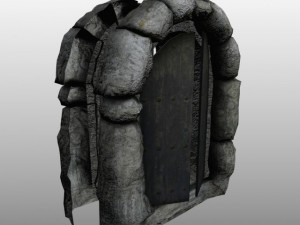 medieval arcuate double doors 3Dモデル
