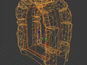 medieval arcuate double doors 3D Model