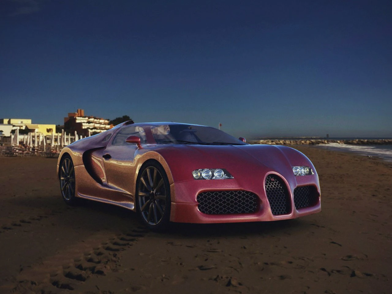 bugatty veyron 3D Model .c4d .max .obj .3ds .fbx .stl .blend 