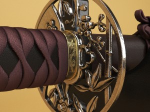 japanese katana - high poly 3D मॉडल