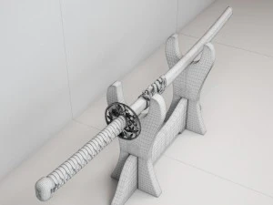 japanese katana - high poly 3D Model
