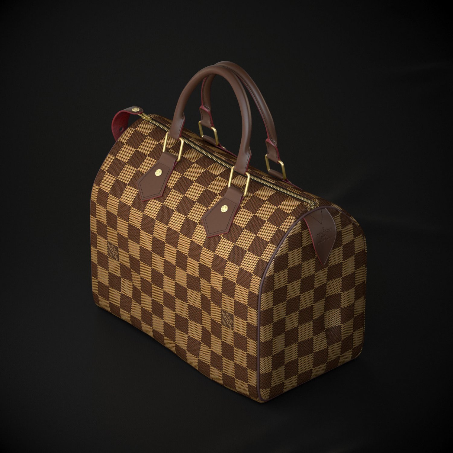 Louis Vuitton Speedy Bag Checker Brown 3D model