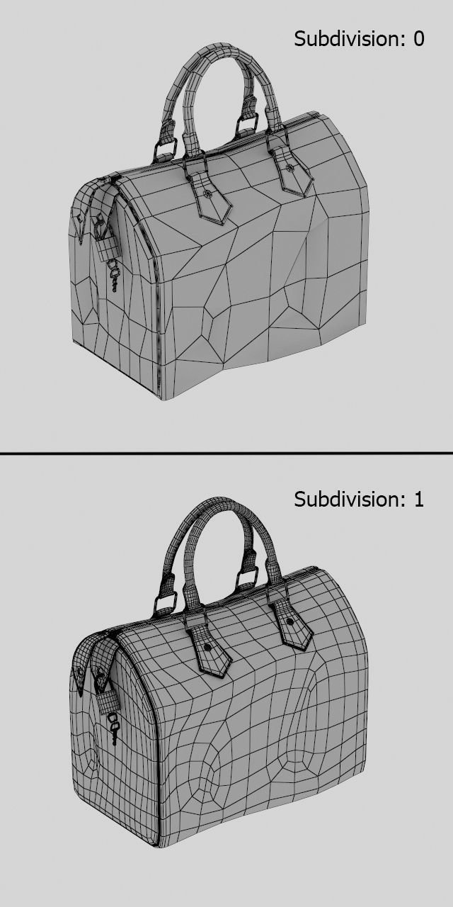 3D model Louis Vuitton Speedy Bandouliere 25 Monogram VR / AR / low-poly