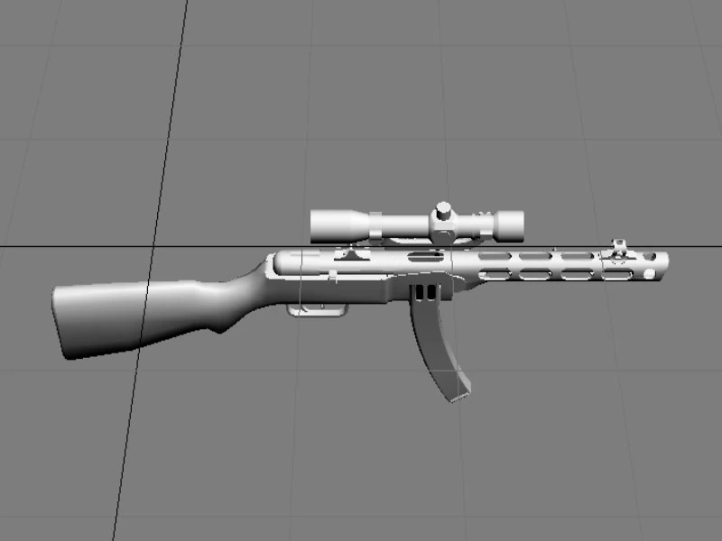ppsh41 scope 3D Model .c4d .max .obj .3ds .fbx .stl .blend 