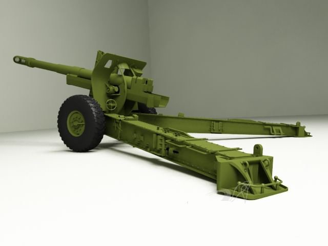 gaubica ml20 artillery Modelo 3D .c4d .max .obj .3ds .fbx .stl .blend 