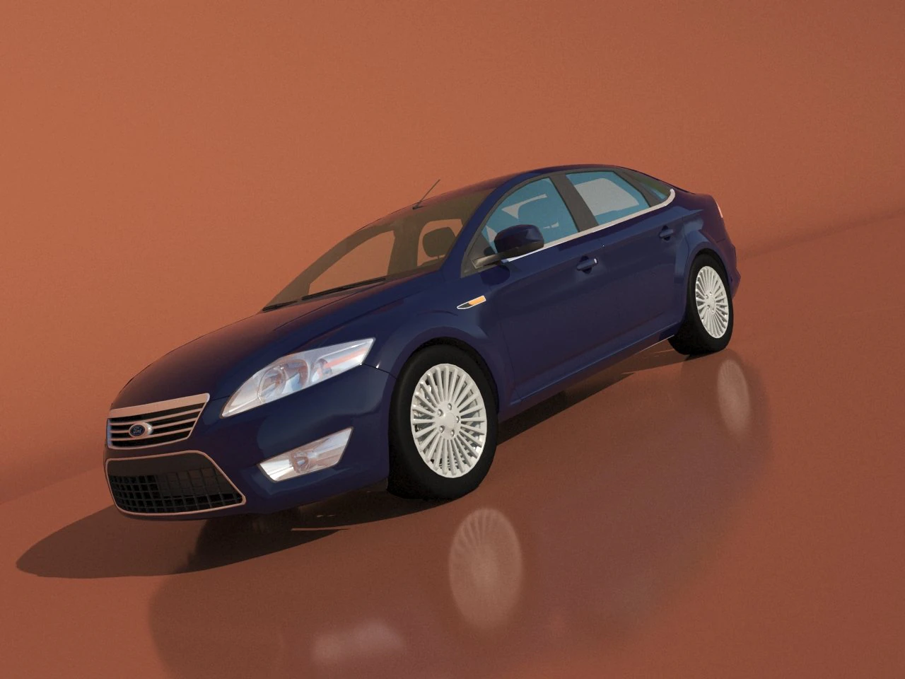 F0rd Mondeo 4 2007 3D Model .c4d .max .obj .3ds .fbx .stl .blend 