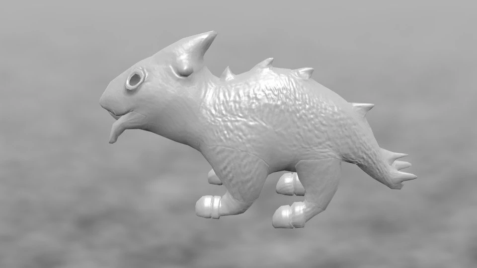 low poly creature turtlehound 3D Model .c4d .max .obj .3ds .fbx .stl .blend 