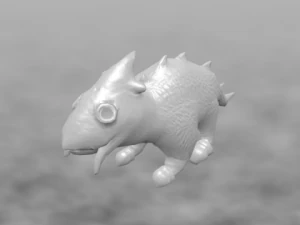 low poly creature turtlehound 3D Model