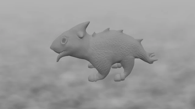 chien-tortue, cr&eacute;ature poly moyen Modèle 3D .c4d .max .obj .3ds .fbx .stl .blend 