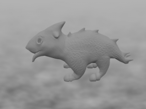 medium poly creature turtlehound Model 3D