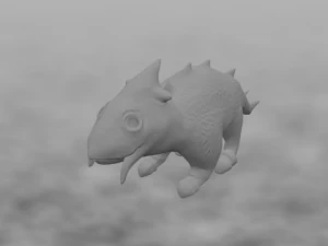 chien-tortue, cr&eacute;ature poly moyen Modèle 3D