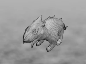 chien-tortue, cr&eacute;ature poly moyen Modèle 3D