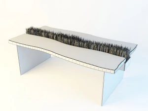 table with grass 3D Model