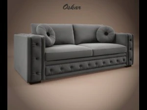 asnaghi zamansız kanepe 2 kişilik oskar 3D Model
