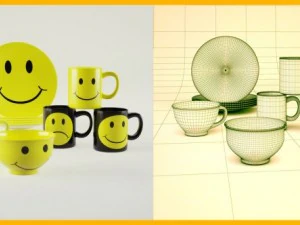 gülümseyen sofra takımı 3D Model