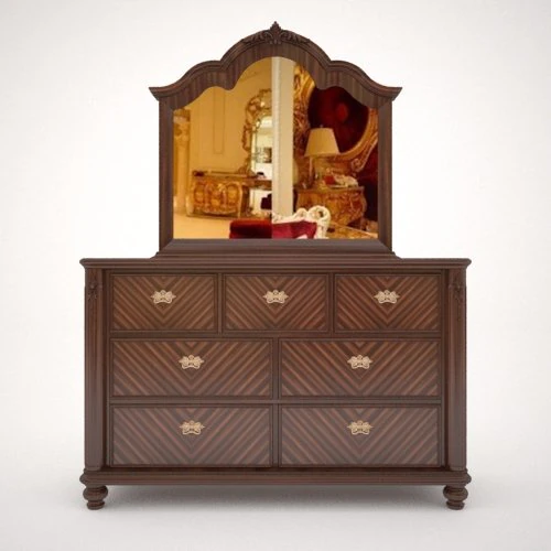 farrington drawer dresser 3D Model .c4d .max .obj .3ds .fbx .stl .blend