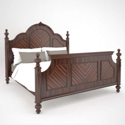 farrington king bed 3D Model .c4d .max .obj .3ds .fbx .stl .blend 