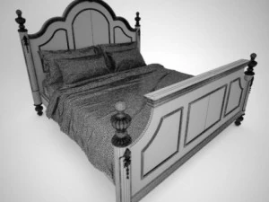 farrington king bed 3D Model