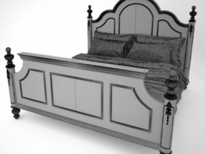 farrington king bed 3D Model