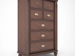 패링턴 서랍장 3D 모델