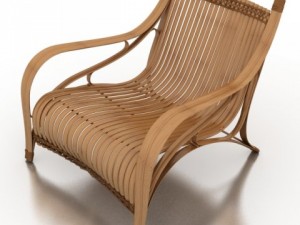 bilah bamboo armchair 3D Model