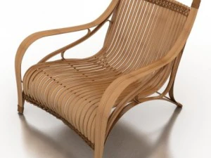 bilah bamboo armchair 3D Model