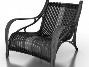 bilah bamboo armchair 3D Model