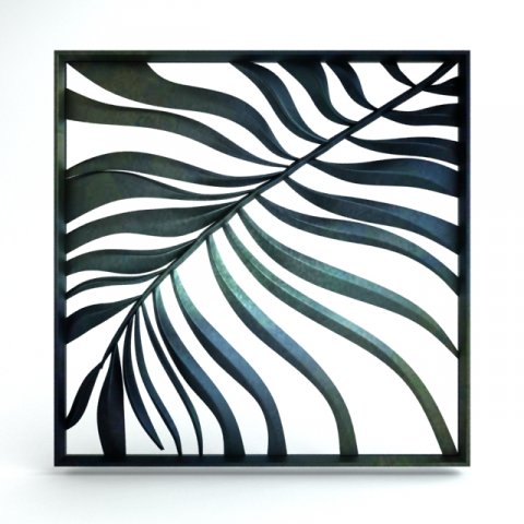 tropical leaft carving 001 Modelo 3D .c4d .max .obj .3ds .fbx .stl .blend 