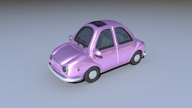 pink car Modèle 3D .c4d .max .obj .3ds .fbx .stl .blend 