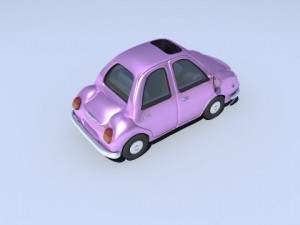 pink car Modèle 3D