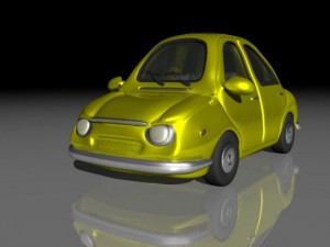 pink car Modèle 3D