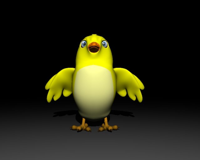 yello bird 3D 模型 .c4d .max .obj .3ds .fbx .stl .blend