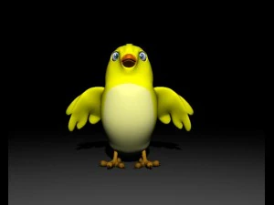 oiseau jaune Modèle 3D