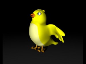 yello bird 3D 模型
