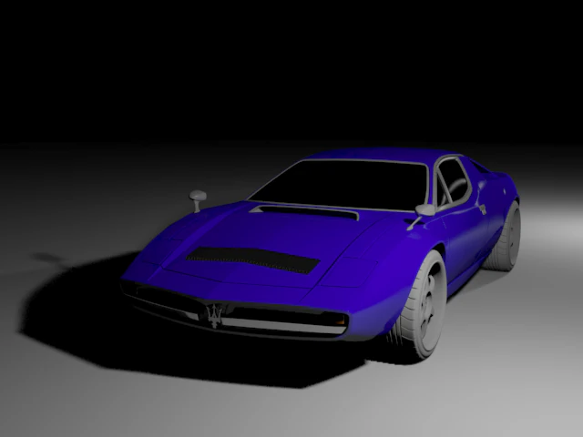 Мазерати Мерак 3D Модель .c4d .max .obj .3ds .fbx .stl .blend 