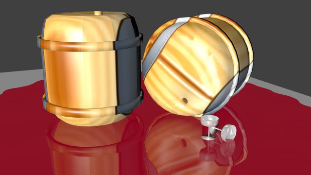 vine barrel Modelo 3D .c4d .max .obj .3ds .fbx .stl .blend 