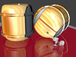 vine barrel 3D Model