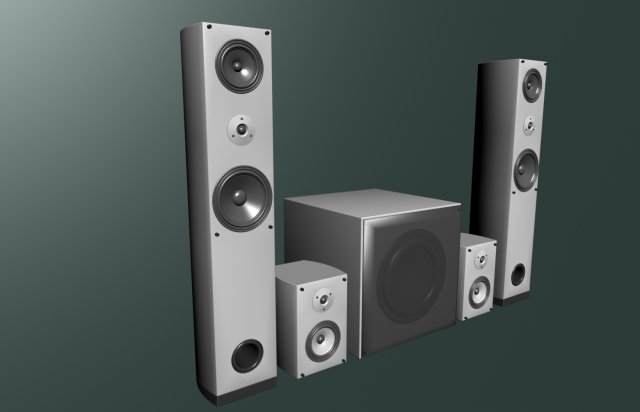 subwoofers 3D Model .c4d .max .obj .3ds .fbx .stl .blend 