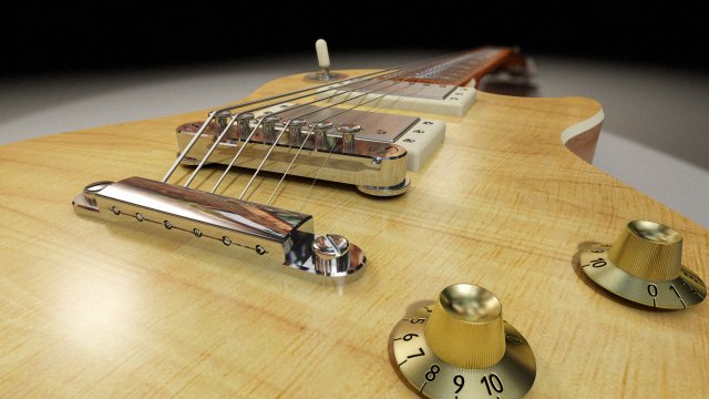 epiphone les paul standard 3D Model .c4d .max .obj .3ds .fbx .stl .blend 